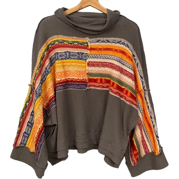 We The Free Leah Swit Dolman Sleeve Top Sweater Free People Women’s Size Medium - Picture 12 of 12